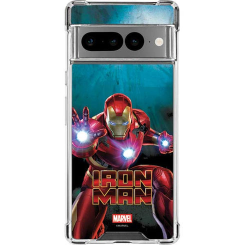 Marvel Iron Man Repulsor Blast Google Pixel 7 Pro Clear Case